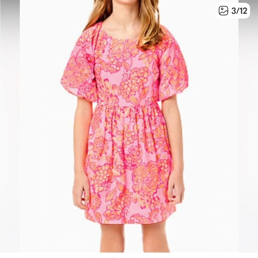 Lilly Pulitzer Girls Mini Knoxlie Dress. Days Bloom. Size 8